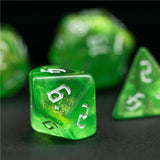 Udixi Glitter Dice Green - 7-die Poly Set