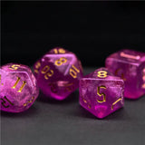 Udixi Glitter Dice Rose Red - 7-die Poly Set