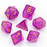 Udixi Glitter Dice Rose Red - 7-die Poly Set