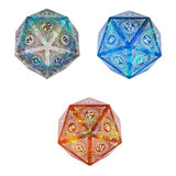 Rainbow Foil 33mm D20 Pattern Dice