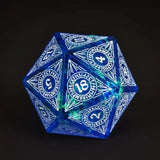 Rainbow Foil 33mm D20 Pattern Dice