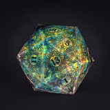 Rainbow Foil 33mm D20 Pattern Dice