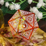 Rainbow Foil 33mm D20 Pattern Dice